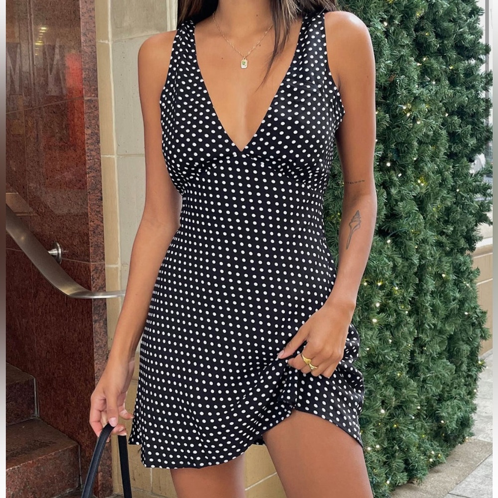 Nelli mini dress Black Polka Dot Dress